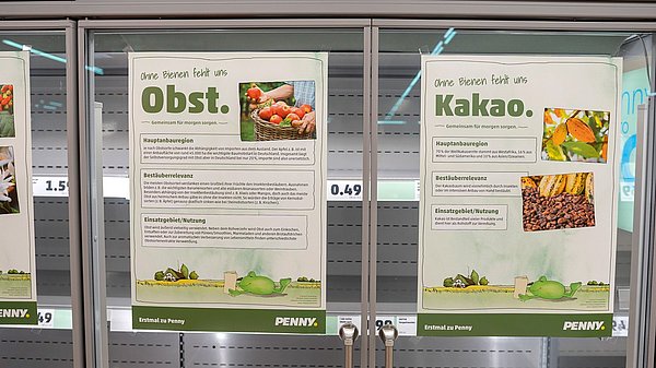 Die Regale eines Penny Regals sind leergeräumt. 