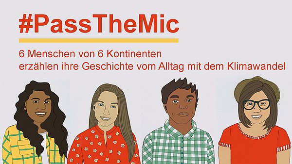 Junge, im comic-stil gezeichnete Personen.