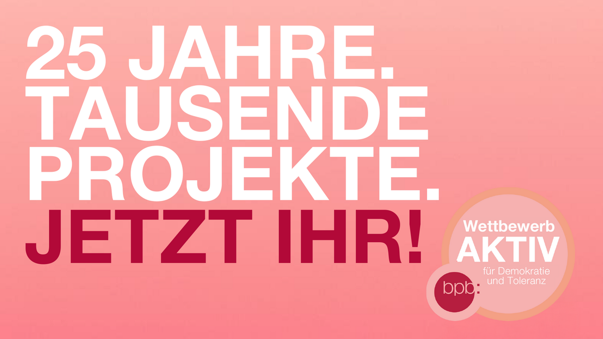 Logo und Text: 25 Jahre. Tausende Projekte. Jetzt ihr!