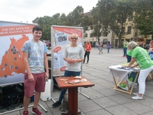 Stand der Jugendinitiative. Stuttgarter Fashion Fairday